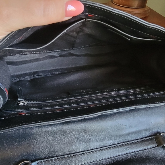 Brooks Brothers Black Quilted Calfskin Leather Crossbody Evening Bag Purse - Picture 13 of 16